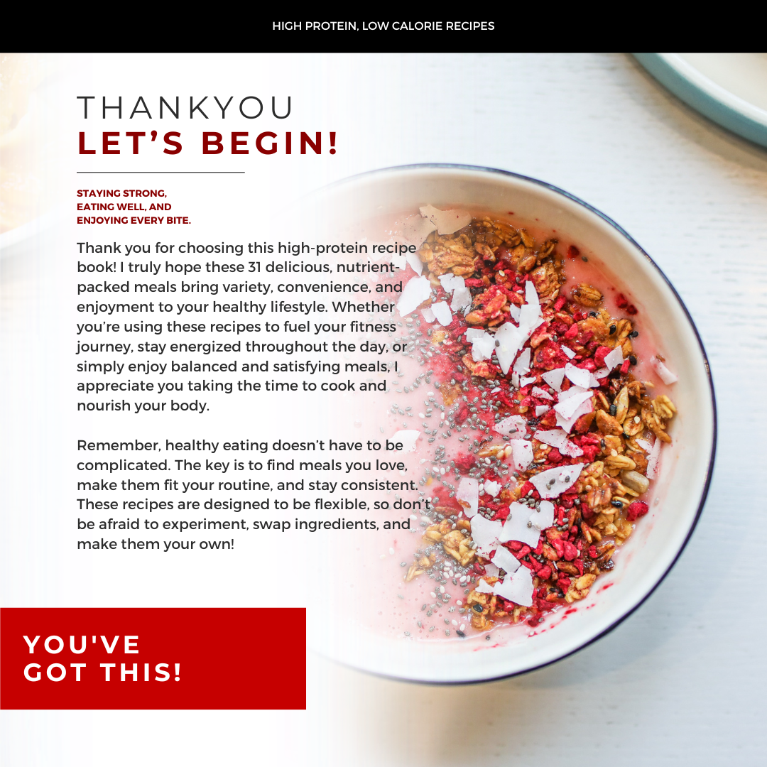 The High Protein Low Cal Meals LSC E-Book - Vol. 1